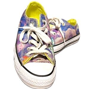 Converse Chuck Taylor All Star Blue & Purple Digital Rose Sneakers